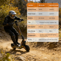 Trottinette Électrique Pliable Rapide 23.4Ah pour Adulte, Stock US, Skateboard Électrique Tout-Terrain