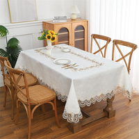 Nappe rayée blanche dentelle élégante cuisine salon vacances pique-nique en plein air Restaurant décoration pour des occasions spéciales