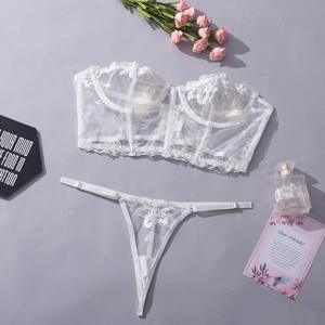 Lingerie Femme Sexy en Dentelle Brodé, Effet Effet <span class=keywords><strong>Nue</strong></span>, pour Fesses Volumineuses, Deep Love, Blanc, en Satin Tricoté, String Léger Love Light - Product Image 4