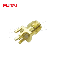 Conector de montaje en PCB hembra RP-SMA DC-11GHz, conector coaxial RF chapado en oro para módulos inalámbricos y comunicación