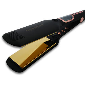 ホットセールヘアストレートナープロフェッショナルチタンフラットアイアン2in1ヘアアイアンストレートナーLED付き - Product Image 3