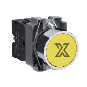 Interrupteur à bouton-poussoir encastré XB2BA51C, type à ressort, tête encastrée jaune, non éclairée - Product Image 1
