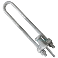 Serre-câble réglable en acier forgé galvanisé à chaud, type cale UT, pour ligne de transmission électrique aérienne