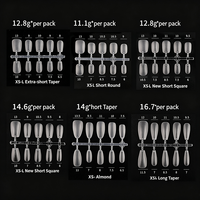 Nouvelles capsules d'ongles ovales courtes à presser, couvrance totale, finition mate transparente, sans préparation, en coffret