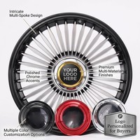 Cache-moyeu de roue flottant noir en ABS pour voiture de tourisme, couvercle de remplacement compatible avec Tesla, Porsche, Chevrolet