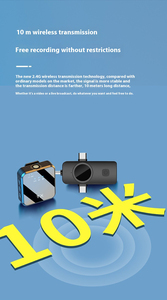 Conector de Micrófono Inalámbrico F11-2 F15, Micrófono de Solapa Inalámbrico 3 en 1 para Teléfono Móvil, Entrevistas en la Calle - Product Image 4