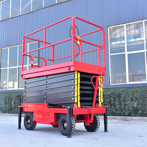 Xe nâng người dạng kéo <span class=keywords><strong>c</strong></span>ắt thủy lự<span class=keywords><strong>c</strong></span> 4M 6M 8M 10M 12M 14M, điện 220V 380V, di động, dùng cho kho hàng - Product Image 2