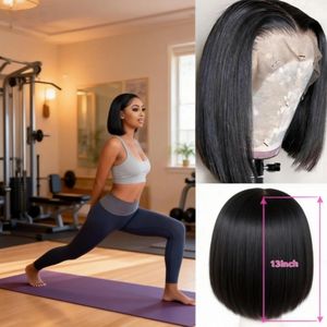 <span class=keywords><strong>ผม</strong></span>แท้ 100% แบบเวอร์จิ้น 13x4 ลูกไม้รอบด้าน <span class=keywords><strong>ทรง</strong></span>บ๊อบ<span class=keywords><strong>สั้น</strong></span>ตรง  แบบเต็มศีรษะ - Product Image 2