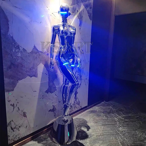 Figura greca scultura in fibra di vetro luminoso pavimento-in piedi figurina pesca TAO bar musica taverna sala da pranzo bar decorazione - Product Image 4