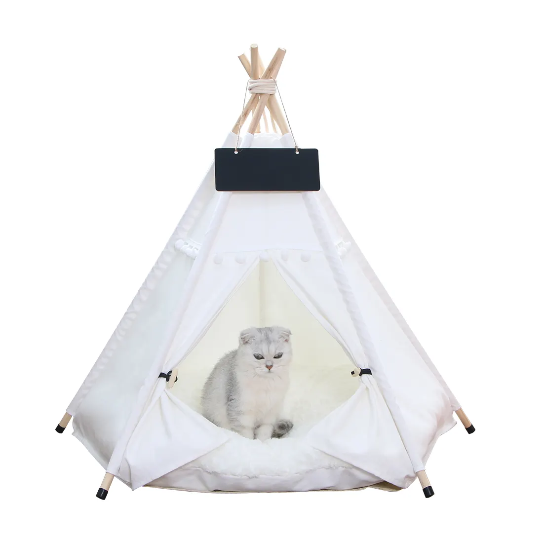 PiCiPaw Casinha para cães e gatos pequena lavável com almofada para filhotes de cachorro, cama fofa portátil dobrável para animais de estimação