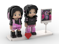 Modèle de portrait de couple 3D personnalisé en blocs de construction OEM ODM, cadeau d'anniversaire, collection de souvenirs en blocs de construction personnalisés