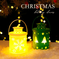 Kreative Feiertagsdekoration Ornamente Weihnachtskerzenlichter LED Mini-Laternen Windlampen Elektronische Kerzen
