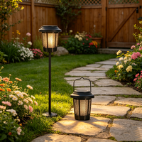 Lampes solaires de jardin, étanches, LED, effet flamme, décoratives, alimentées par énergie solaire, pour pelouse, patio, allée, éclairage paysager