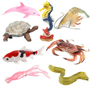 Modelos de simulación de criaturas marinas transfronterizos, adornos, juguetes de maternidad, recuerdos de acuario, caballito de mar y anguila de PVC - Product Image 1