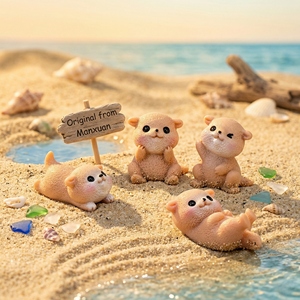 Produit phare : Adorable Otter bébé en résine, style Coastalcore, finition élégante et polie, décoration pour tableau <span class=keywords><strong>de</strong></span> bord <span class=keywords><strong>de</strong></span> voiture - Product Image 3