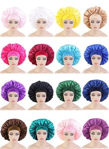 Bonnets en satin soyeux doux prêts à être expédiés, ajustables avec lien, bonnets tressés, bonnets extra longs personnalisés avec long lien large, unisexe pour usage quotidien - Product Image 6