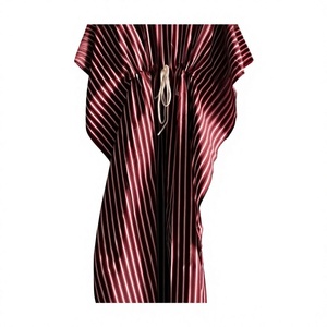 Robe en lin 100% écologique à imprimé floral, col en V, manches courtes, coupe ample, longueur genou, avec lien devant, pour un style décontracté estival - Product Image 5