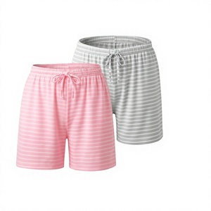 ชุดนอนผู้หญิงแขนยาวผ้าเนื้อนุ่มสไตล์สปอร์ตพร้อมกางเกงขาสั้น - Product Image 4
