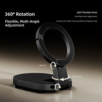 Support de téléphone magnétique pliable avec ventouse et mousqueton, rotatif à 360 degrés, multifonction 3 en 1 pour smartphone