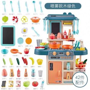 Ensemble de jeu de rôle de cuisine pour tout-petits personnalisé, jouets de cuisine en bois pour enfants avec sons et lumières pour filles - Product Image 2