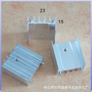 KX ฮีทซิงค์อะลูมิเนียม 23x15x20 มม. แบบสองขา สำหรับทรานซิสเตอร์ TO220 SCR MOSFET ซีเนอร์ไดโอด 7805 - Product Image 5