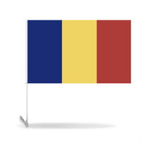 Drapeau de voiture personnalisé Portugal Coupe d'Europe 2024, pas cher, 100% polyester, impression par sublimation avec support