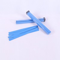 Lame de rechange flexible et résistante en silicone bleu pour raclette de nettoyage de vitres commerciales