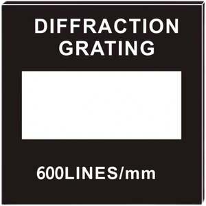 Rejilla de Difracción Holográfica de Alto Rendimiento, Vidrio Óptico, Transmisión de Líneas de 50-600, 50x50x2mm, Calidad de Superficie 40/20 - Product Image 4