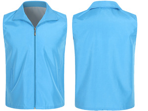 100% Poliester Uniseks Poliester Cepat Kering Rompi Relawan OEM Solid Menerima Logo Kustom Rompi Kerja - Product Image 6