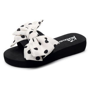Nouvelles sandales d'été 2026 pour femmes à talon compensé, avec nœud décoratif et semelles épaisses antidérapantes - Product Image 1