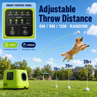 Jouet interactif pour chien, lanceur automatique de balles pour chien rechargeable par USB, jouet de chasse pour animaux de compagnie, distance réglable, mode manuel et automatique pour l'extérieur