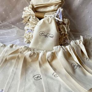Custom High Quality Small Cotton <b>Drawstring</b> Bag Screen Printed Cotton <b>Drawstring</b> Bag Natural Color Cotton Dust <b>Pouch</b> - Product Image 1