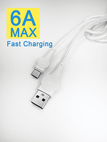 Câble de données USB Type C XF-97T 6A en nylon tressé de haute qualité, câble de charge rapide 1,2 m pour téléphone, matériau en cuivre pur