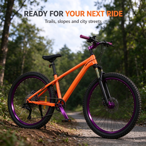 Bicicleta de Montaña para Adultos de <span class=keywords><strong>26</strong></span> Pulgadas, 120 Clicks, 9 Velocidades, Frenos de Disco Dobles, Palanca de Cambios con Cambio de Color, Cuadro de Acero al Carbono - Product Image 6
