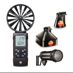 Air & Volume Flow and Temperature Meter Testo 417 Digital 100mm Vane Anemometer with 0.01m/s Resolution 0.1m/s Start-Up Speed - Product Image 4