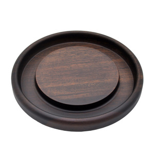 Ebony Solid Wood Teapot Stand With Tin Decoration Heat Resisting Traditional Chinese Style <b>Tea</b> <b>Set</b> Accessory - Product Image 5