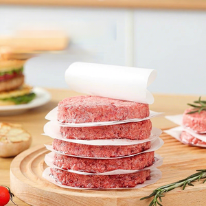 Papier sulfurisé double face enduit de silicone, épaissi, antiadhésif, résistant à l'huile, pour hamburgers, viande, barbecue et cuisson, adapté aux produits surgelés - Product Image 1