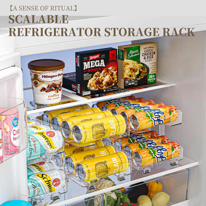 Refrigerator Adjustable Retractable Stackable 2-Tier Automatic Pusher ...