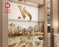 Vitrine de bijouterie haut de gamme personnalisée et écologique, en verre trempé de luxe, pour la décoration intérieure des boutiques