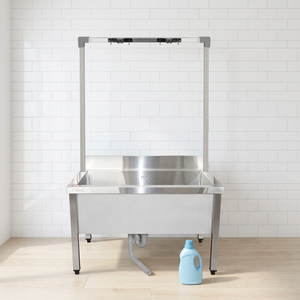 Heavy Duty Square Tube Frame <b>Mop</b> Sink with <b>Mop</b> Holder Stainless Steel Utility Cleaning Tub for Restaurant Hotel Canteen - Product Image 1