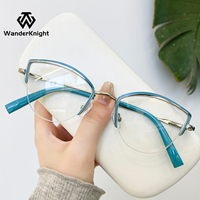2025 Anti lumière bleue coloré Streaming lunettes en métal Design Original femmes lunettes optiques cadre en métal lunettes optiques cadre
