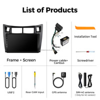 Autoradio Android 13 1280*720 IPS Car-play 8 cœurs 4G LTE Navigateur pour TOYOTA YARIS 2007-2012