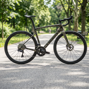 Vélo de route en fibre de carbone 700c 12 vitesses, fourche à double frein à disque, roues en alliage d'aluminium, selle performante, design - Product Image 2