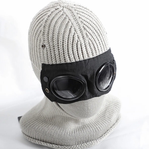 Mũ len giữ ấm chống gió dành cho nam, mũ trùm đầu dày dặn có lớp lót, mũ balaclava có kính - Product Image 4