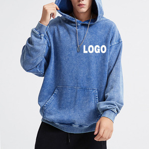 <span class=keywords><strong>2025</strong></span> mùa thu Heavyweight denim axit rửa Áo Thun Thêu thiết kế logo bảo hộ lao động lỏng denim phong cách Hoodies Áo len - Product Image 3