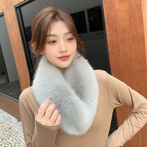 Winter Artificial <strong>Faux</strong> Fox <strong>Fur</strong> Neck Warmer Collar Scarf Shawl <strong>Shrug</strong> With Clip Synthetic Fluffy <strong>Fur</strong> - Product Image 3