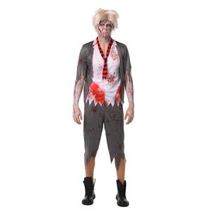 Costume d'écolier <span class=keywords><strong>zombie</strong></span> d'horreur de lycée d'halloween pour hommes - Product Image 2
