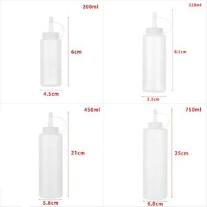 ขวดบีบพลาสติกสีขาวขนาด 240 มล. สำหรับใส่ซอสขนมหวาน 1 ชิ้น พร้อมอุปกรณ์ตกแต่งเค้กและอุปกรณ์ทำขนมปัง - Product Image 2