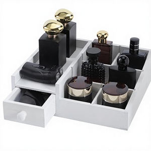 Boîte de rangement en bois pour parfum et maquillage, support pour rouge à lèvres et rasoir de cologne pour <span class=keywords><strong>homme</strong></span>, pour commode - Product Image 1