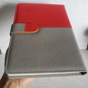 Agenda Diaria 2024 en Árabe de <span class=keywords><strong>Izquierda</strong></span> a Derecha, Negra, Azul y Roja, con Logotipo en Relieve, Cuaderno de Cuero PU Termo con Marcador y Portaplumas - Product Image 2